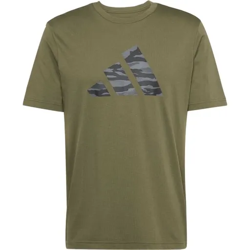 adidas M C CAMO LOGO TEE Pánské tričko, khaki, velikost