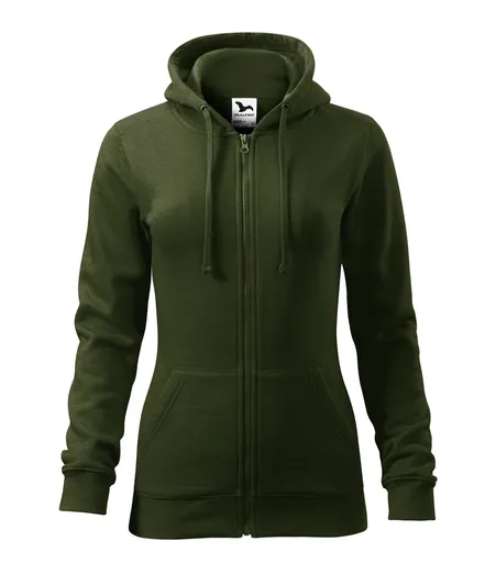 MALFINI Dámská mikina Trendy Zipper - Military | XL