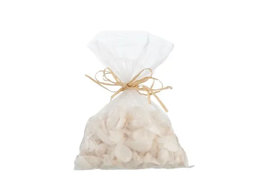Pytlík mušlí 300gr bílá/krémová - 10*10*10 cm 71174