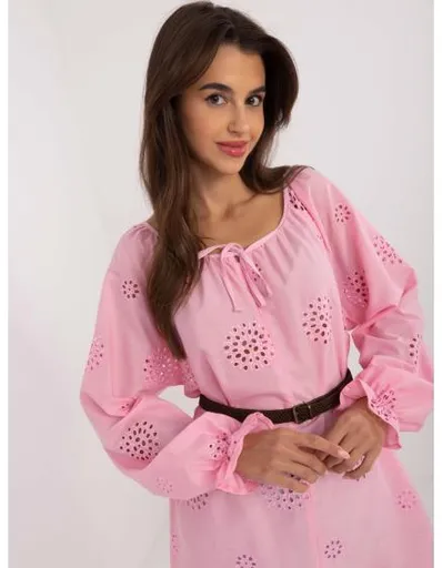 Dámská halenka v boho stylu růžová