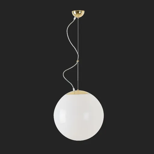 OSMONT ISI66189 ISIS L3 závěsné plastové svítidlo mosaz leštěná / bílá IP40 3000 K 27W LED DALI