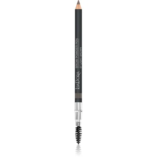 IsaDora Brow Powder Pen tužka na obočí s kartáčkem odstín 04 Light Brown 1.1 g