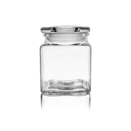 Dóza sklo s víkem 0,95 l hranatá - ORION