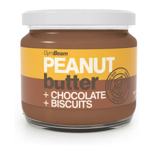 GymBeam ARAŠÍDOVÉ MÁSLO ČOKOLÁDA + SUŠENKA 340 G Ořechové máslo, , velikost