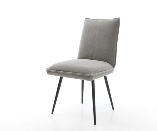 Jídelní židle Lelio-Flex strukturovaná látka Měkký šedá 4-nohá