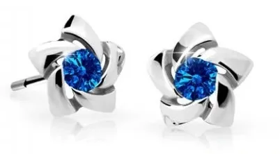 Cutie Jewellery Dětské náušnice z bílého zlata C2201-30-X-2 modrá