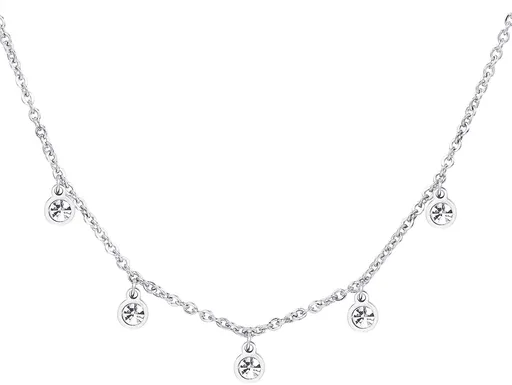 S'Agapõ Třpytivý ocelový náhrdelník Luce SCE01