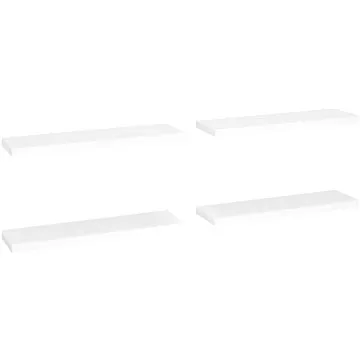 Shumee plovoucí nástěnné 4 ks bílé 90×23,5×3,8 cm MDF, 323819 (323819)