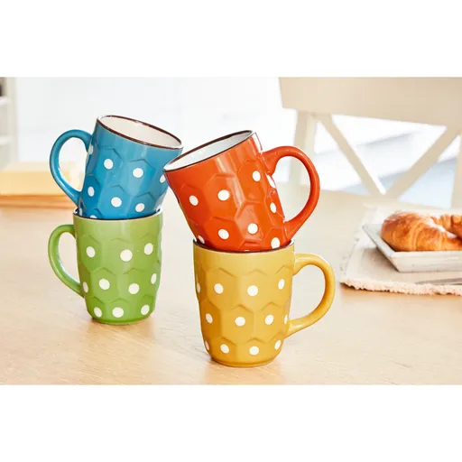 4dílná sada šálků puntíky