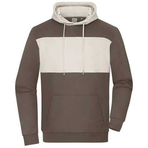James & Nicholson (Daiber) Mikina s kontrastním pruhem 8051 - Muddy brown / pískovcová | 2XS
