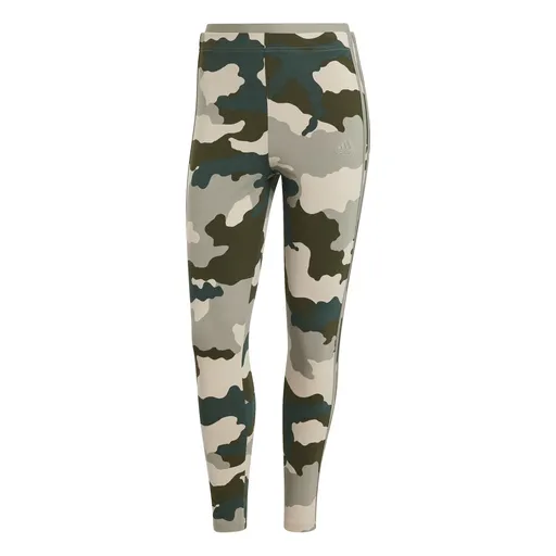 adidas Essentials 3-Stripes Camo Print 7/8 Length Leggings S