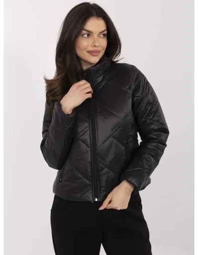 Černá přechodová bunda bez kapuce