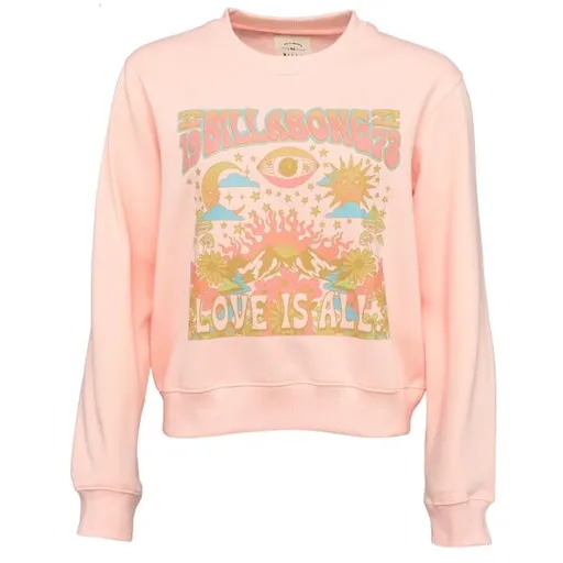 Billabong ALL LOVE Dámská mikina, růžová, velikost XS