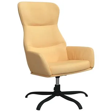 Relaxační křeslo krémové umělá semišová kůže, 341107 (341107)
