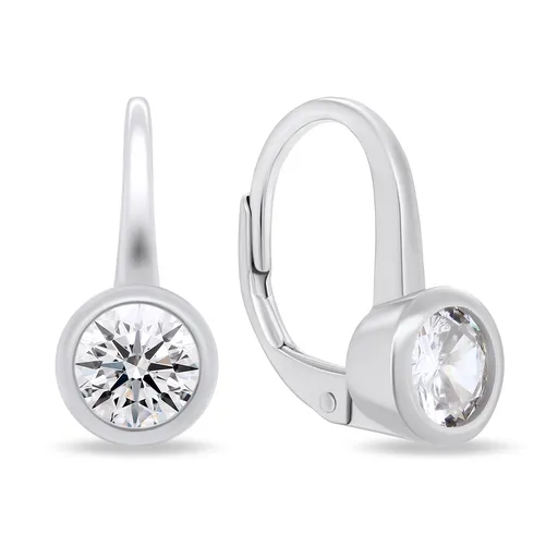Brilio Silver Jemné stříbrné náušnice se zirkony EA129W