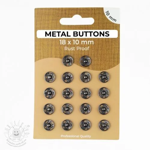 Stískací knoflík METAL 10 mm anthracite