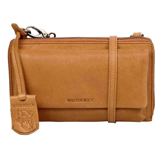 Dámská kožená crossbody kabelka s peněženkou Burkely Katta - koňak