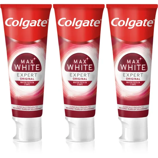 Colgate Max White Expert Original bělicí zubní pasta 3x75 ml