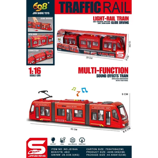 Alltoys Tramvaj červená 1 : 16