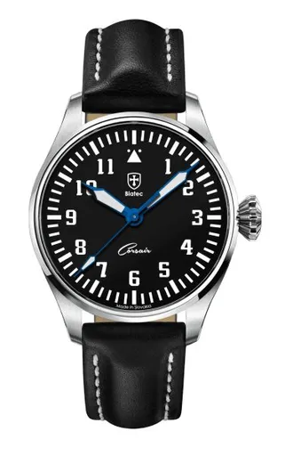 Biatec Corsair Vintage 01 - Černý kožený řemínek