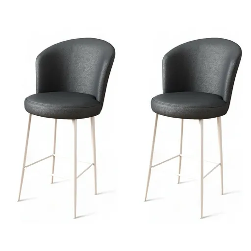 Sada barových židlí Uras Anthracite and White, 2 ks, 2 ks
