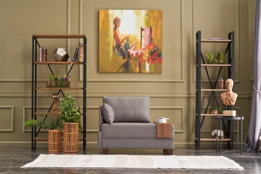 Křeslo / Jednomístná pohovka Fly Left - Brown