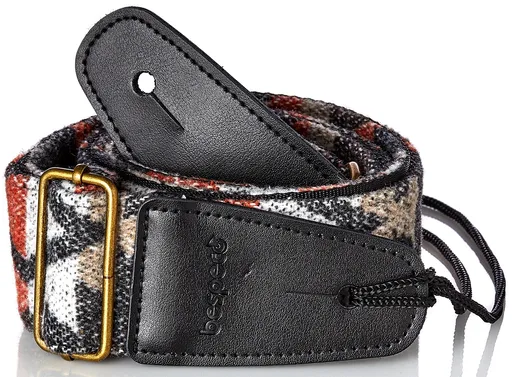 Bespeco Vintage-style Strap Black Pattern Wool/Polyester Metal Buckle