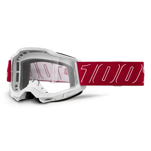 Motokrosové brýle 100% Accuri 2 Redline červená, čiré plexi