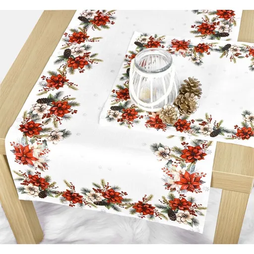 Ubrus vánoční, Vánoční hvězda 40 x 140 cm