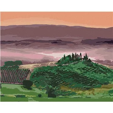 Zuty - Malování podle čísel - VILA MEZI POLI (TED DAVIS), 80x100 cm, vypnuté plátno na rám (HRAmmb07907nad)