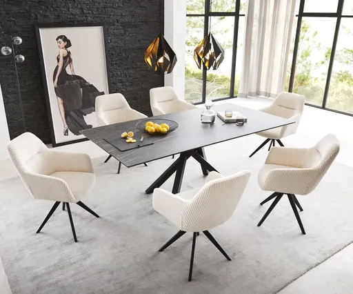 Otočná židle Pejo-Flex křížová podnož hranatá černá manšestr