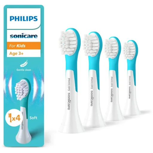 Philips Sonicare For Kids Mini 3+ HX6034/90 náhradní hlavice pro zubní kartáček pro děti 4 ks