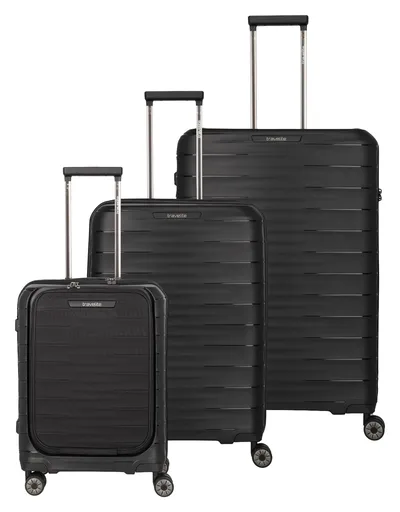 Sada cestovních kufrů Travelite Mooby S,M,L Front pocket Black