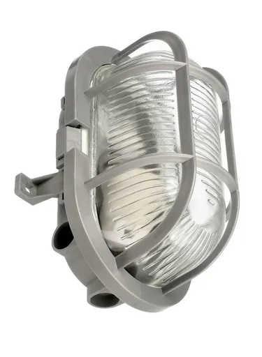 Light Impressions Deko-Light stropní a nástěnné přisazené svítidlo - Syrma Oval, 1x max. 42 W E27, šedá 731167