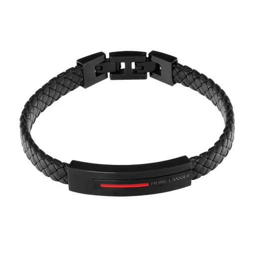 Pierre Lannier Stylový kožený náramek pro muže Paddock BJ40A5501