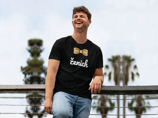 Personal Párové tričko pánské - Ženich Barva: Čierna, Velikost - dospělý: XL