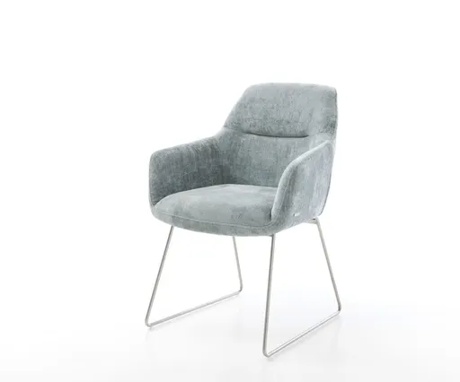 Jídelní židle Pejo-Flex žinylka pastelově modrá tenká podnož