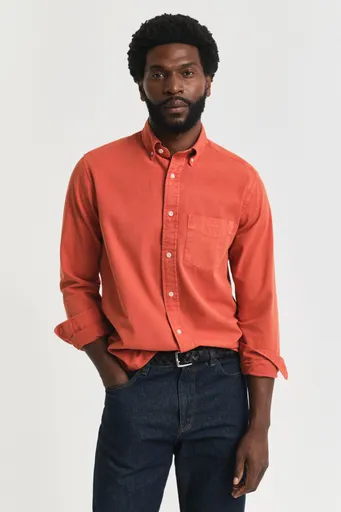 KOŠILE GANT REG GMNT DYED TWILL SHIRT DEEP ORANGE