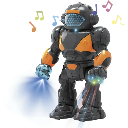 Teddies Robot chodící, 22 cm, na baterie se světlem a zvukem