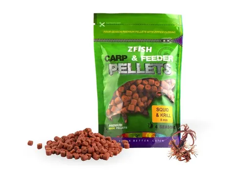 Zfish Chytací Pelety Carp & Feeder 8mm 200g - Squid Krill,Zfish Chytací Pelety Carp & Feeder 8mm 200g - Squid Krill