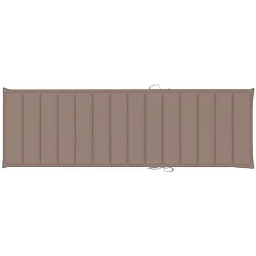Poduška na zahradní lehátko taupe 200 x 60 x 4 cm textil (314211)