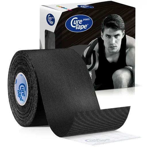 CureTape Kineziologický tejp Sports Black 5 cm x 5 m