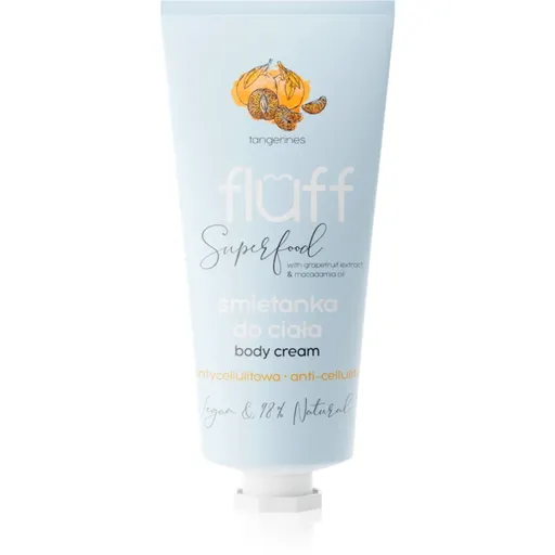 Fluff Superfood Tangerines tělový krém na celulitidu Grapefruit Extract & Macadamia Oil 150 ml