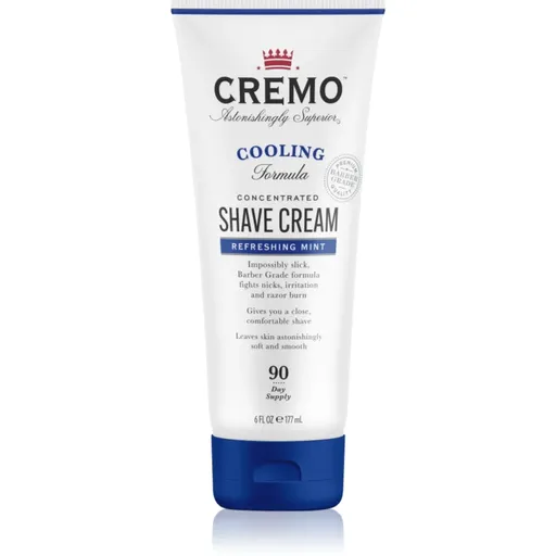 Cremo Refreshing Mint Cooling Shave Cream krém na holení v tubě pro muže 177 ml