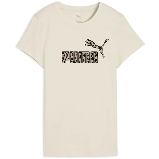 Puma ESSENTIALS ANIMAL GRAPHIC TEE Dámské tričko, béžová, velikost