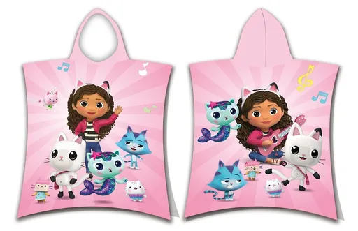 Jerry Fabrics Dětská pončo osuška - Gábinin kouzelný domek