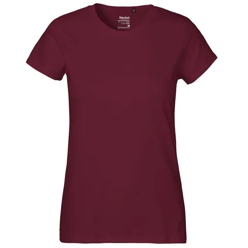 Neutral Dámské tričko Classic z organické Fairtrade bavlny - Bordeaux | XS