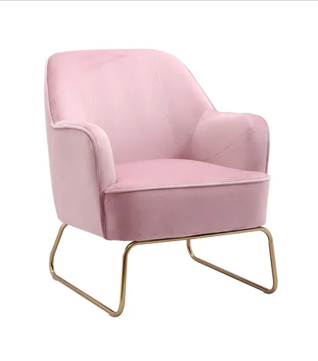 Růžové sametové křesílko Firenze pink - 65*75*80cm Collectione