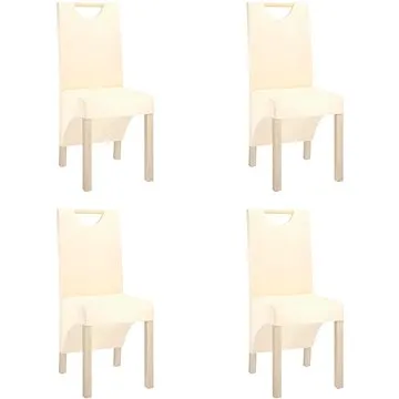 Jídelní židle 4 ks krémové textil, 3080204 (3080204)