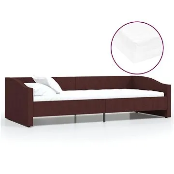 Shumee válenda s matrací a USB fialová textil 90×200 cm, 3080432 (3080432)